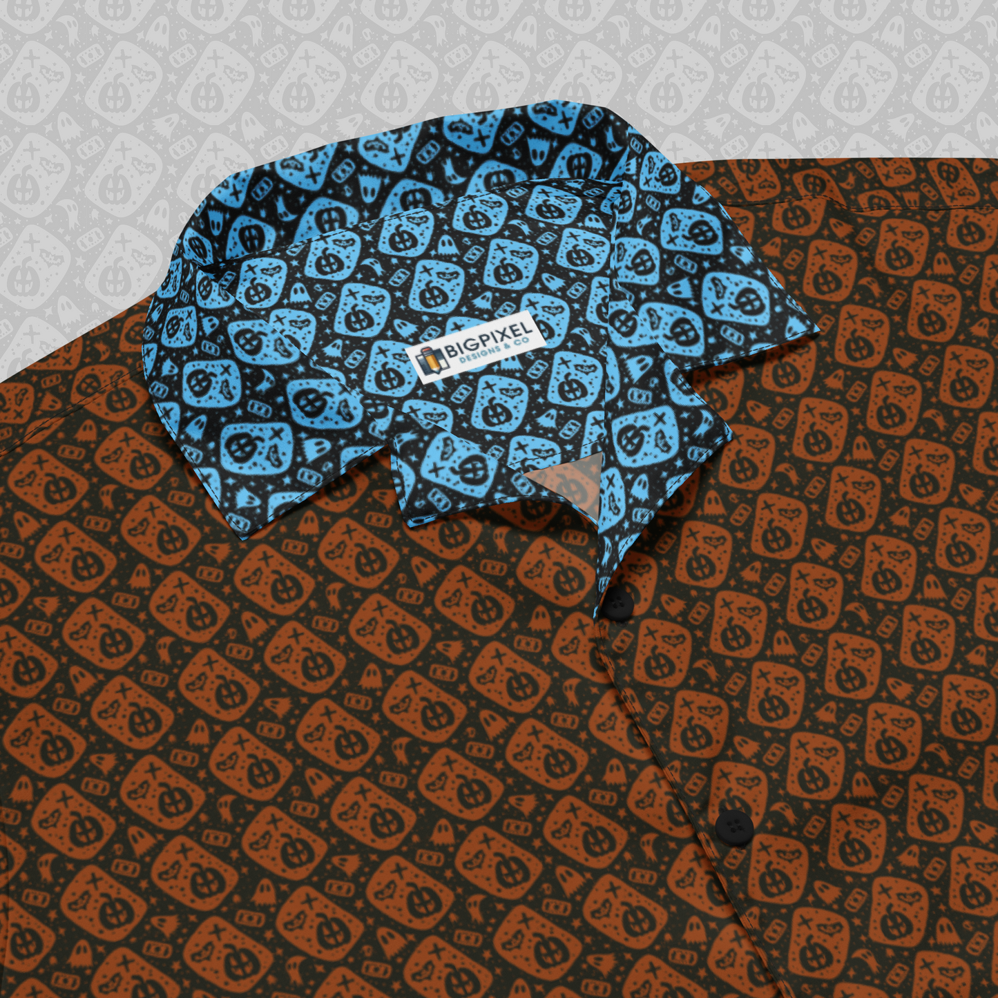 Stars Spirits Halloween Button Up Shirt