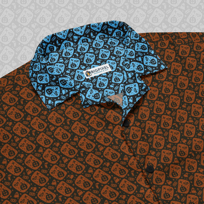 Stars Spirits Halloween Button Up Shirt
