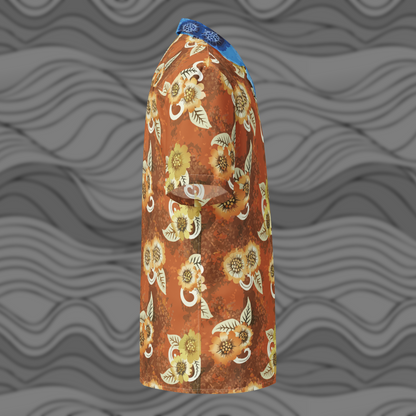 Dusky Floral Print Men’s Button Shirt for Breezy Summer Days