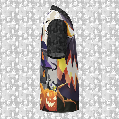 Haunted Harmony Men’s Button Up Halloween Shirt