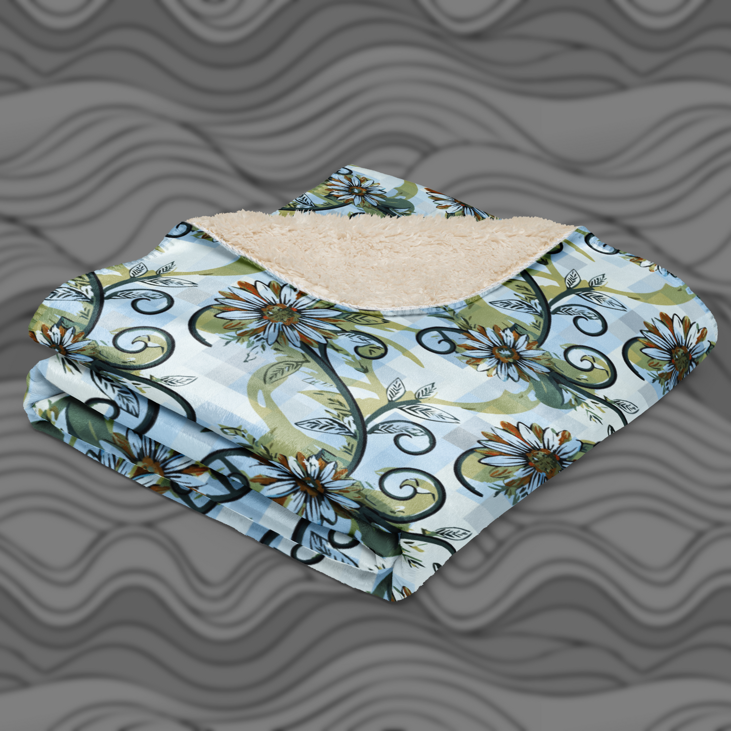 Floral Sherpa Blanket – Ultra Soft & Cozy Throw