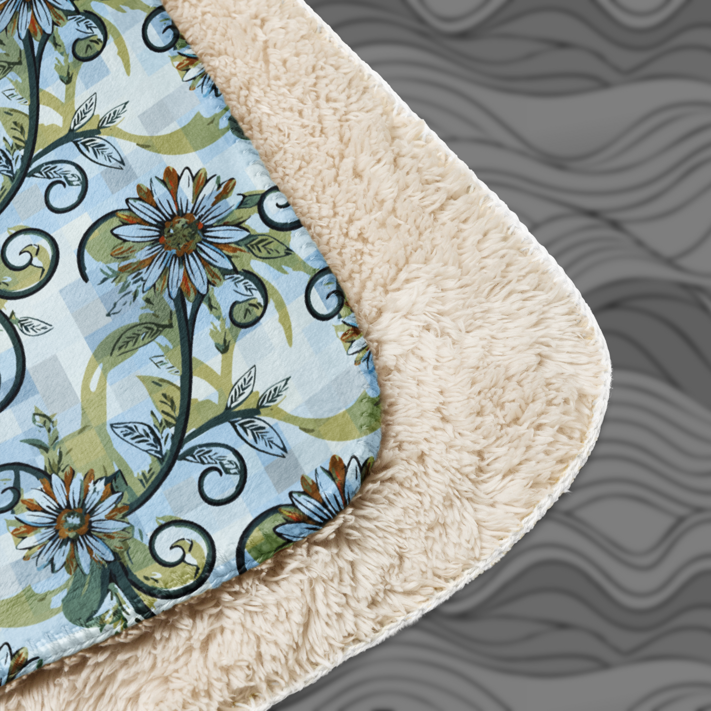 Floral Sherpa Blanket – Ultra Soft & Cozy Throw