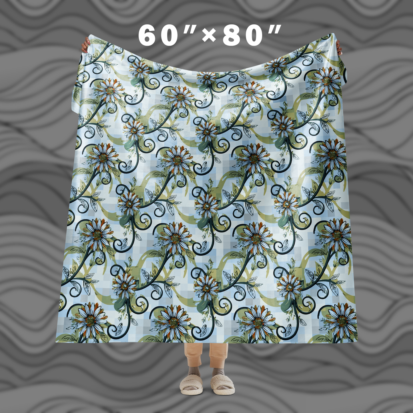 Floral Sherpa Blanket – Ultra Soft & Cozy Throw