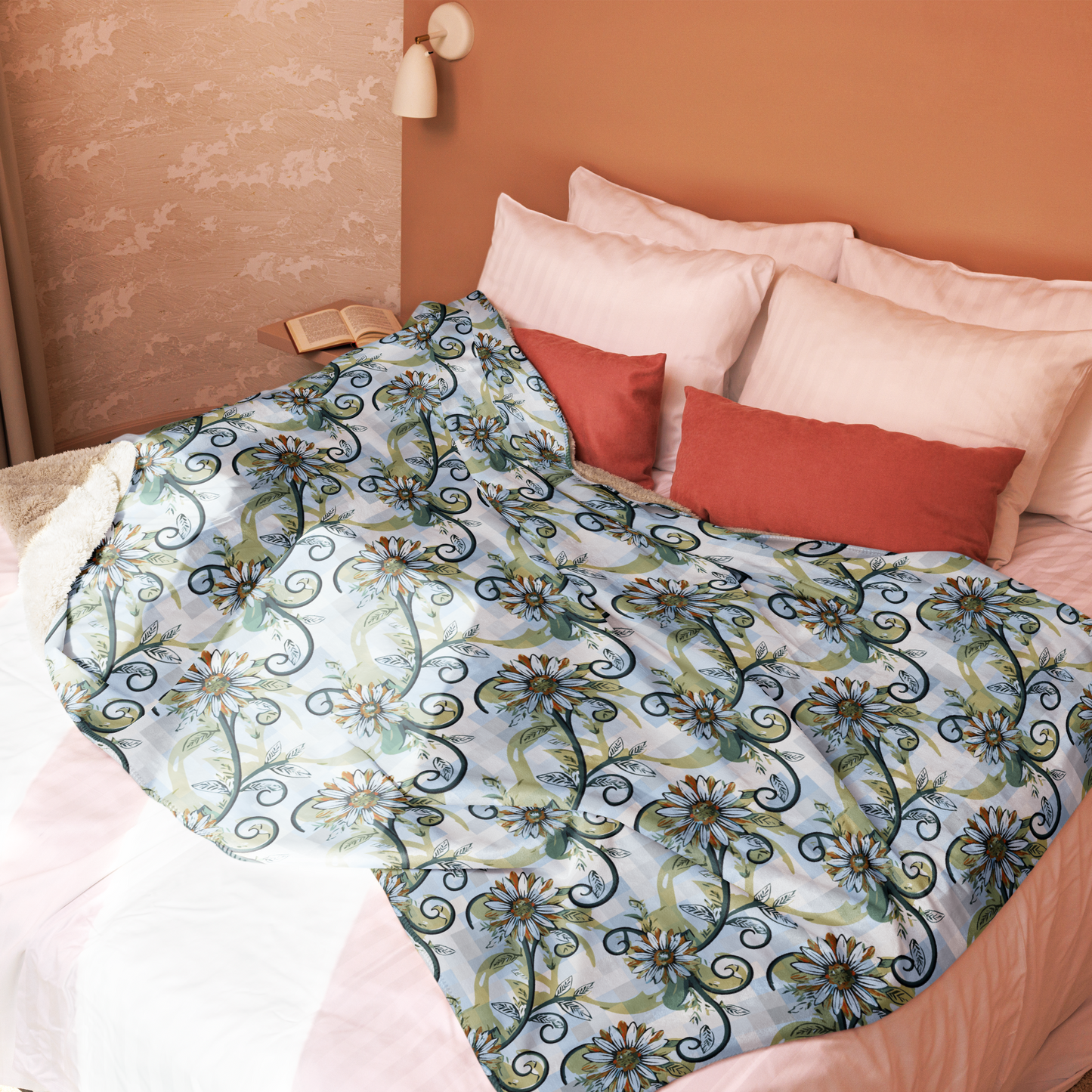Floral Sherpa Blanket – Ultra Soft & Cozy Throw