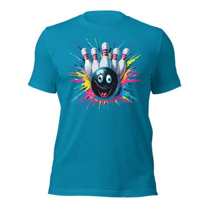Splatter Strike Bowling Unisex t-shirt