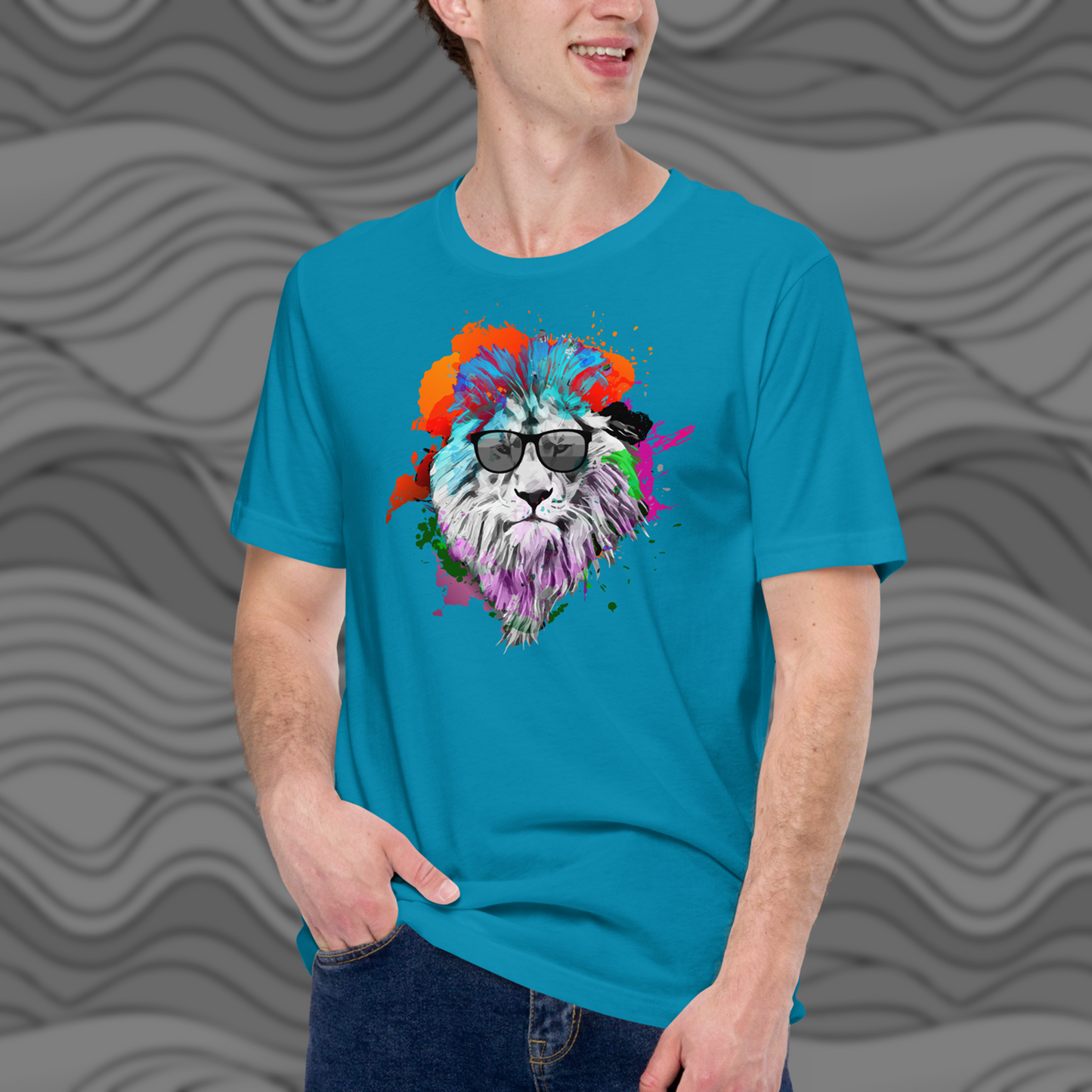Lion Sunglasses Graphic Tee Unique Unisex Summer Gift for Birthdays & Holidays