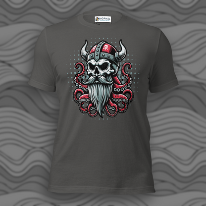 Viking Octopus Skull Unisex T-shirt for Men & Women