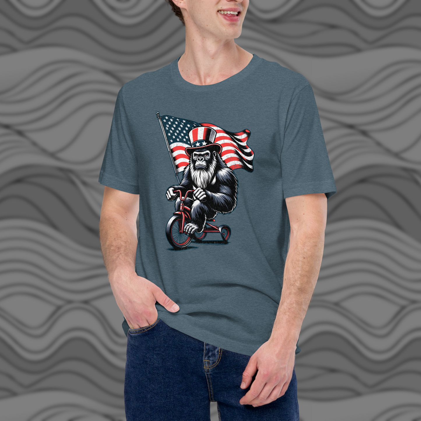 Patriotic Gorilla 4th of July Unisex T-shirt