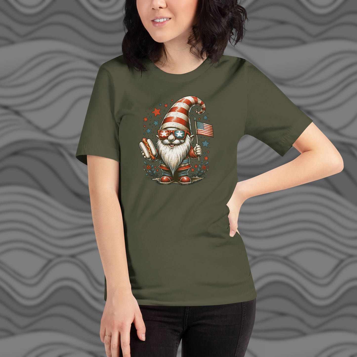 4th of July Gnome Graphic Unisex T-Shirt