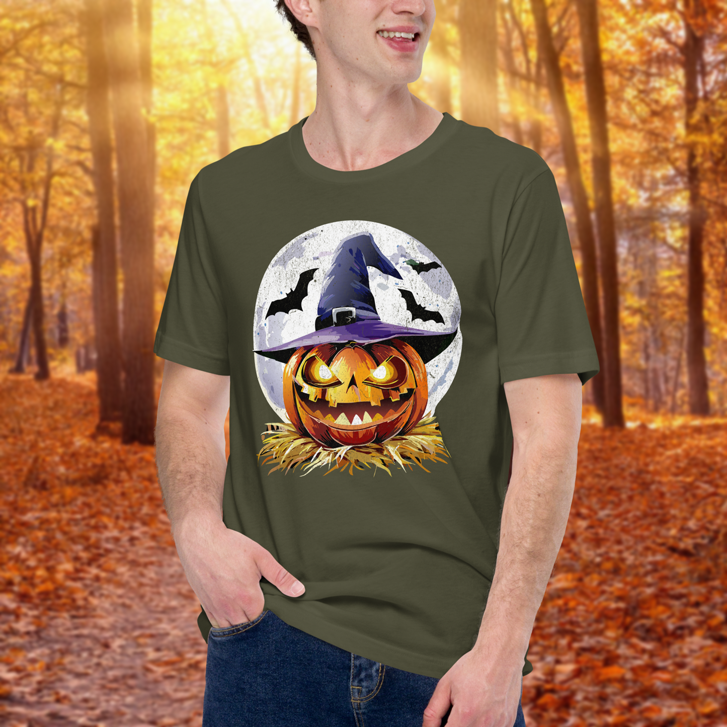 Spooky Pumpkin Halloween Unisex t-shirt