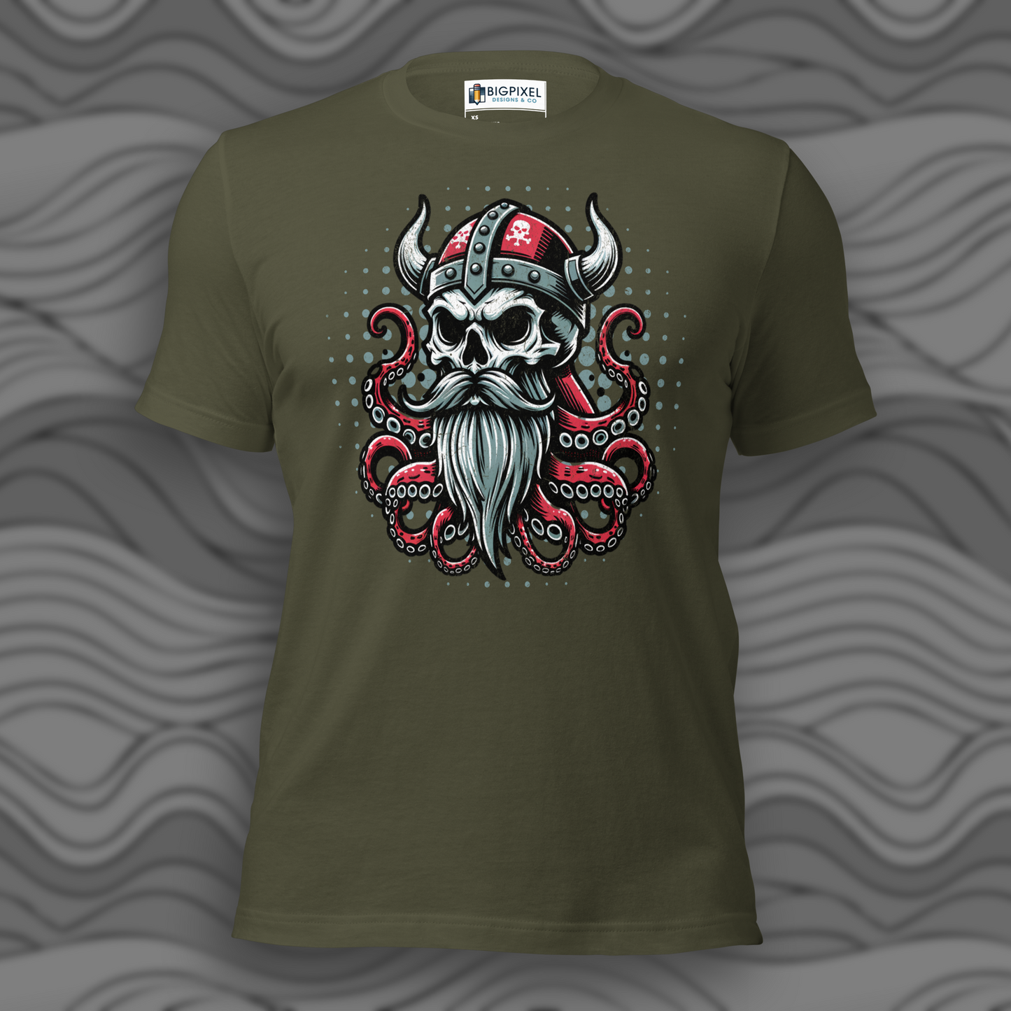 Viking Octopus Skull Unisex T-shirt for Men & Women