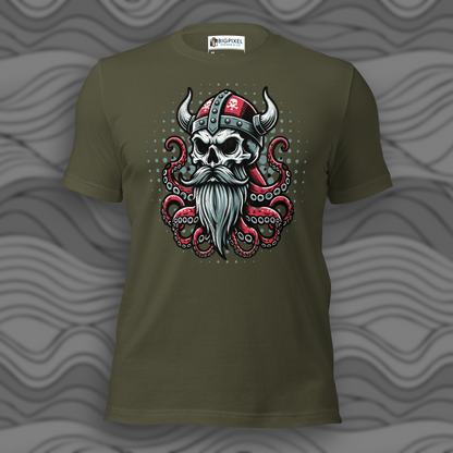 Viking Octopus Skull Unisex T-shirt for Men & Women