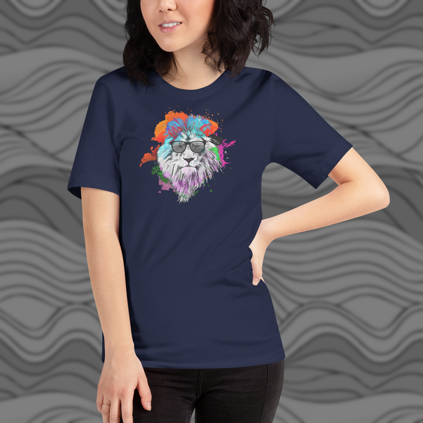 Lion Sunglasses Graphic Tee Unique Unisex Summer Gift for Birthdays & Holidays