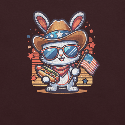 Patriotic Bunny 4th of July unisex T-Shirt