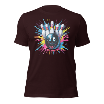 Splatter Strike Bowling Unisex t-shirt