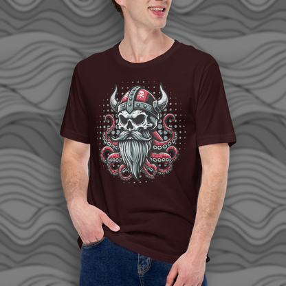 Viking Octopus Skull Unisex T-shirt for Men & Women