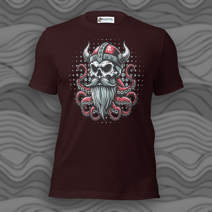Viking Octopus Skull Unisex T-shirt for Men & Women