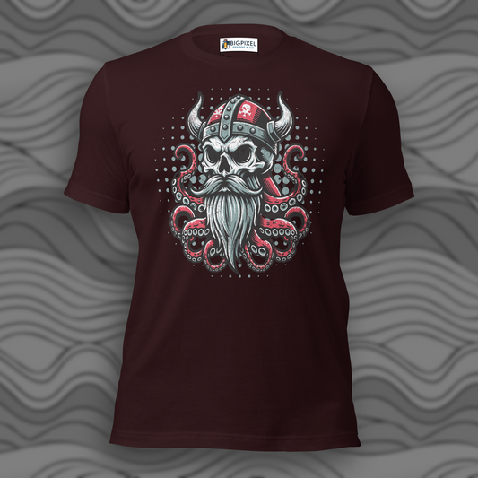Viking Octopus Skull Unisex T-shirt for Men & Women