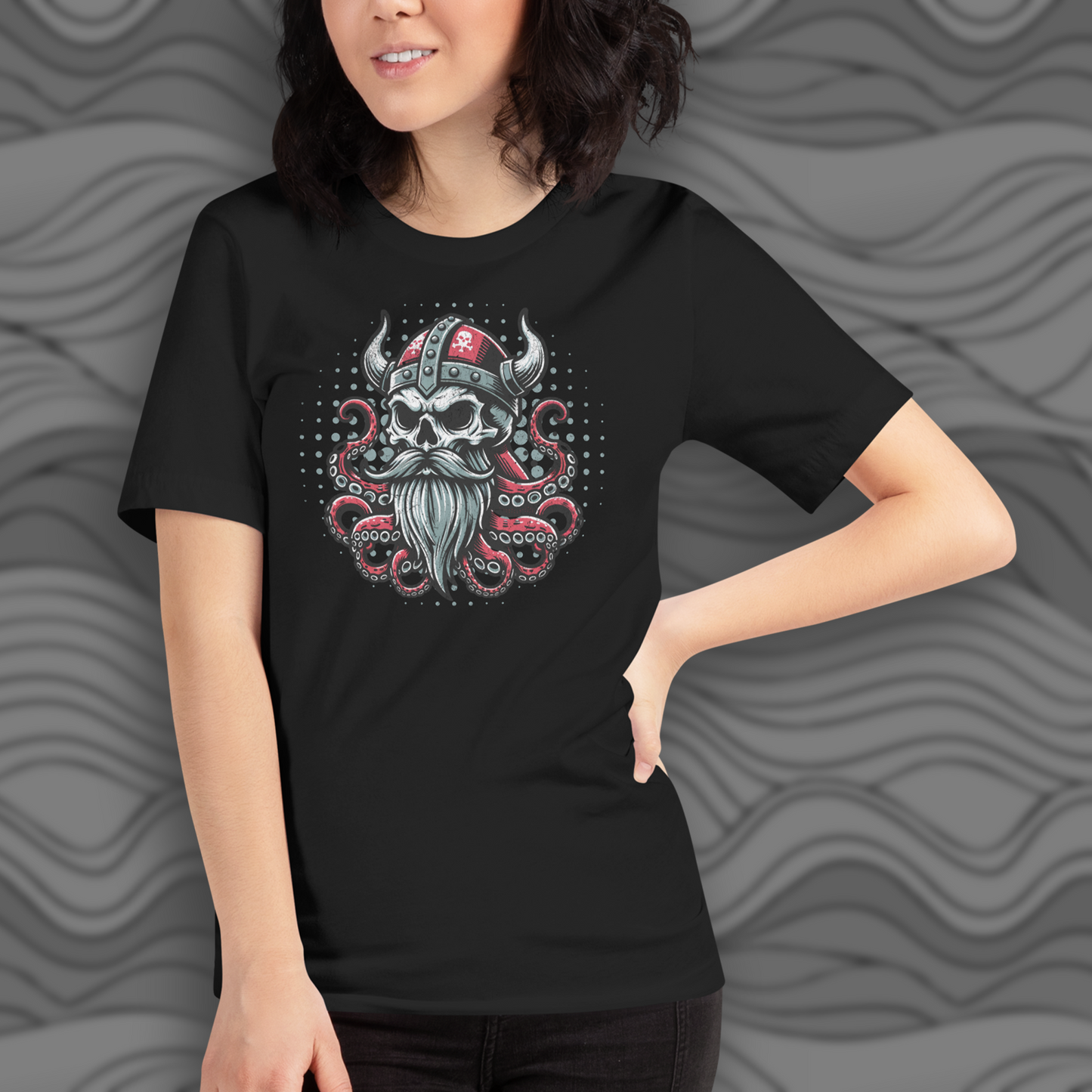 Viking Octopus Skull Unisex T-shirt for Men & Women