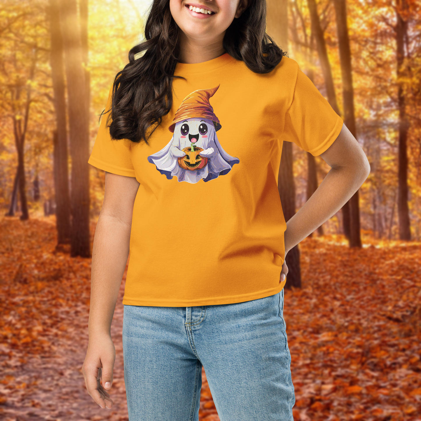 Spooky Sweet Ghost Youth Halloween T-Shirt