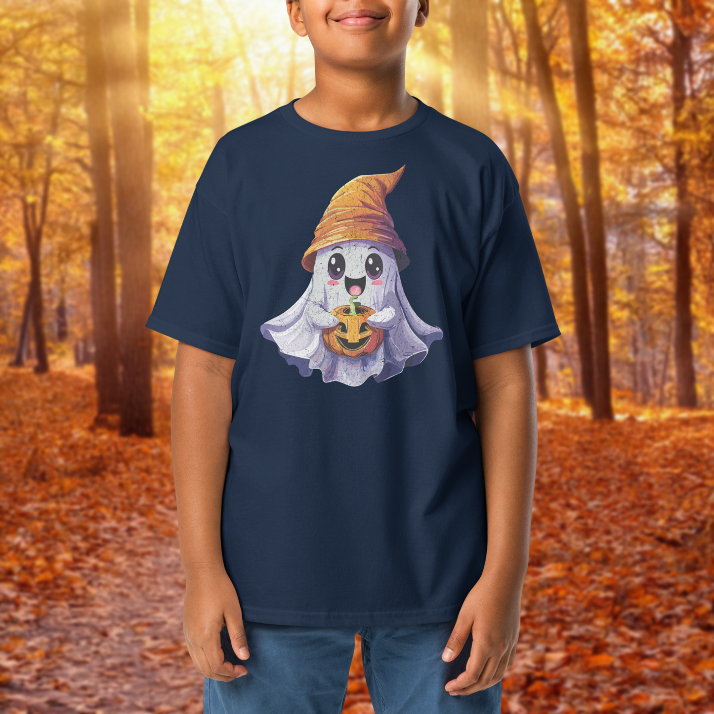 Spooky Sweet Ghost Youth Halloween T-Shirt