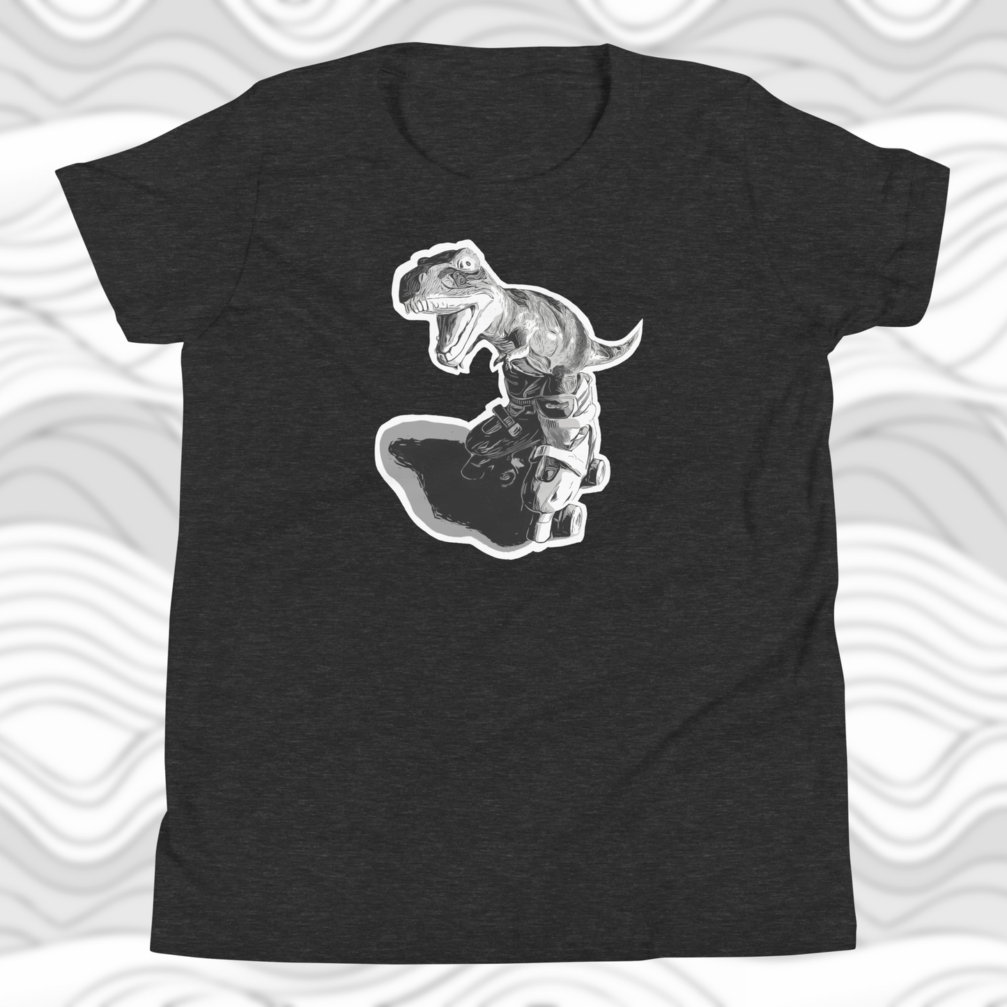 Kids Dinosaur Skating T-Shirt